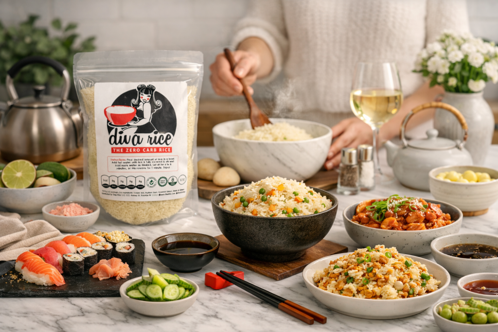 Diva Rice - Zero Carb, Low Calorie White Rice Substitute